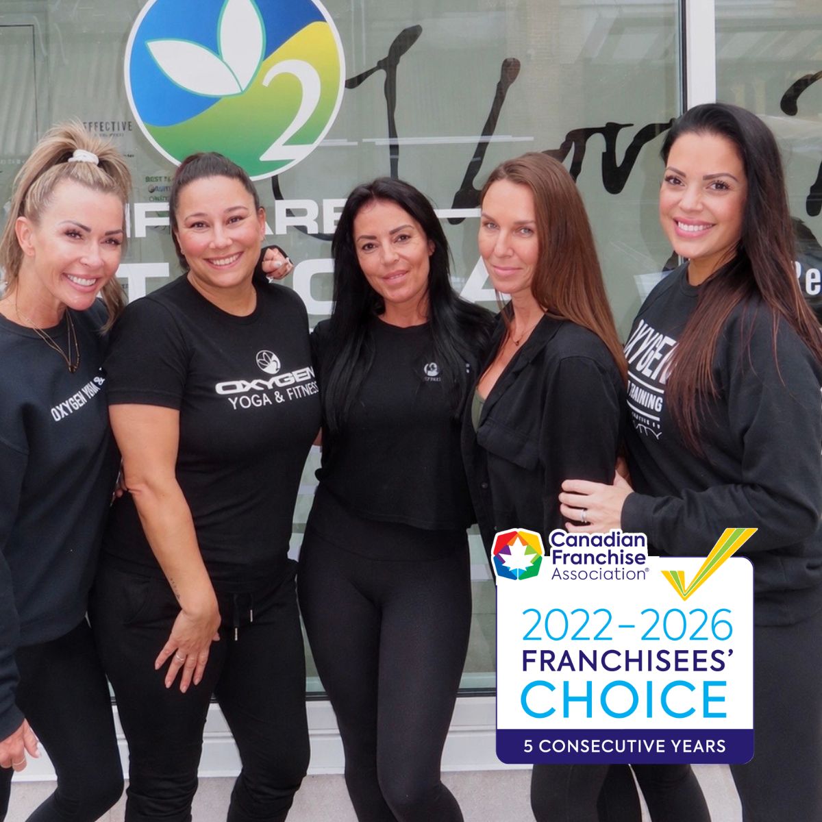 Oxygen Yoga & Fitness Receives Franchisees’ Choice Designation for Fifth Consecutive Year